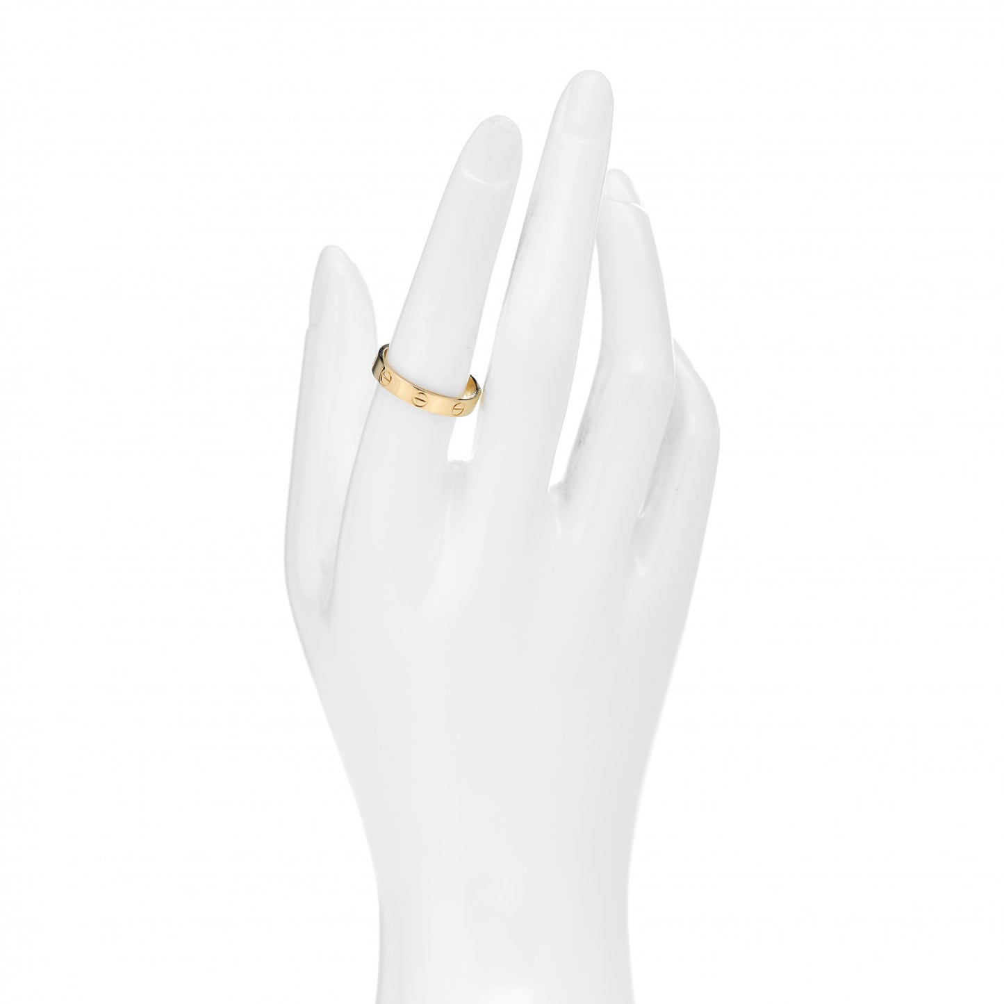 18K Yellow Gold 3.5mm LOVE Wedding Band Ring 56 7.5