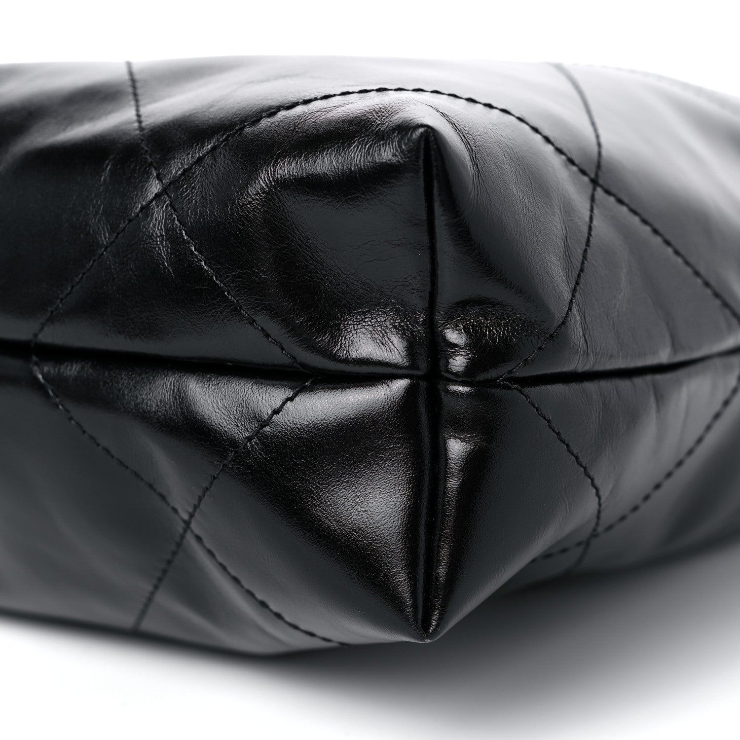 Chanel Shiny Calfskin Quilted Small Chanel 22 So Black 10 of 11