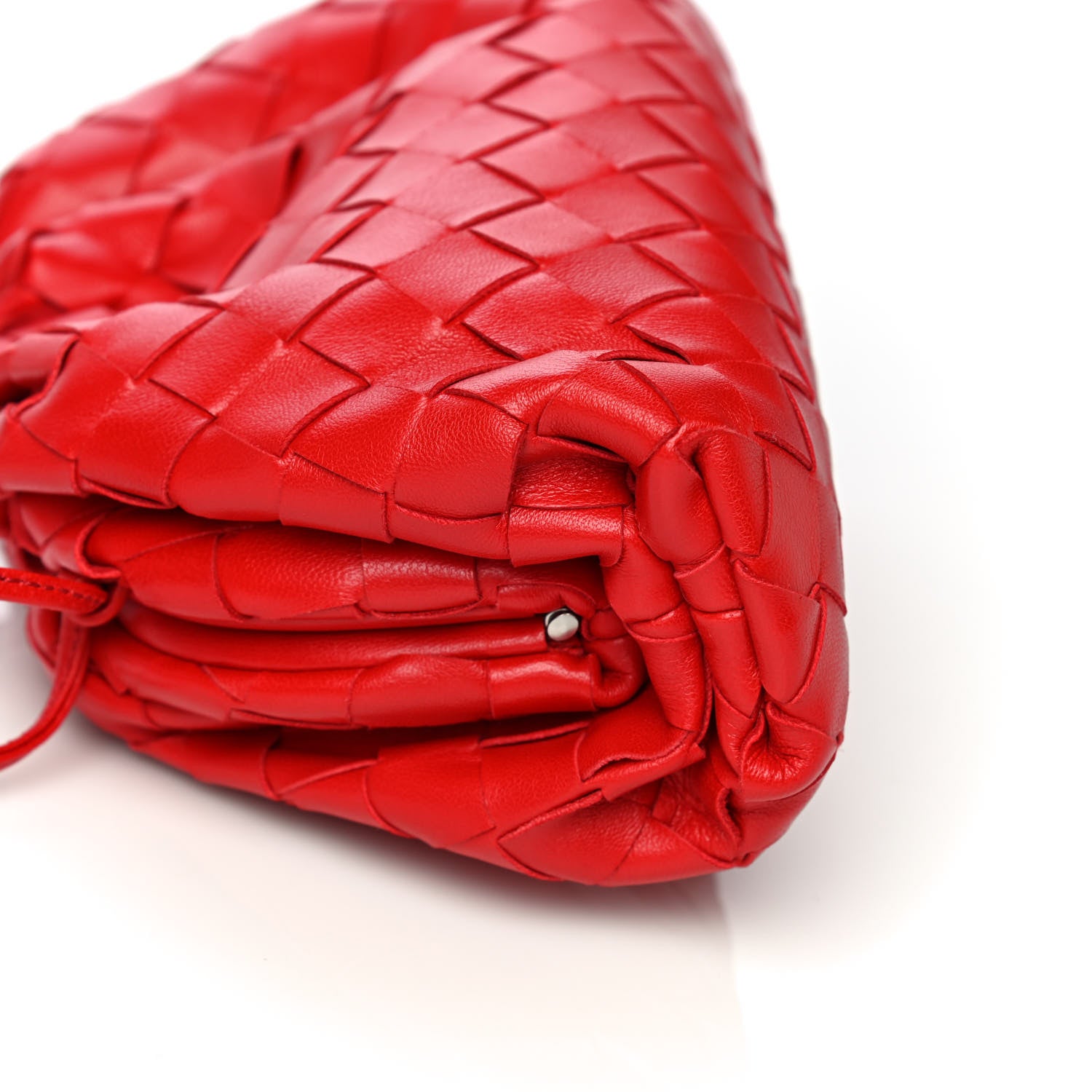 Bottega Veneta Nappa Intrecciato The Mini Pouch Bright Red 13 of 13