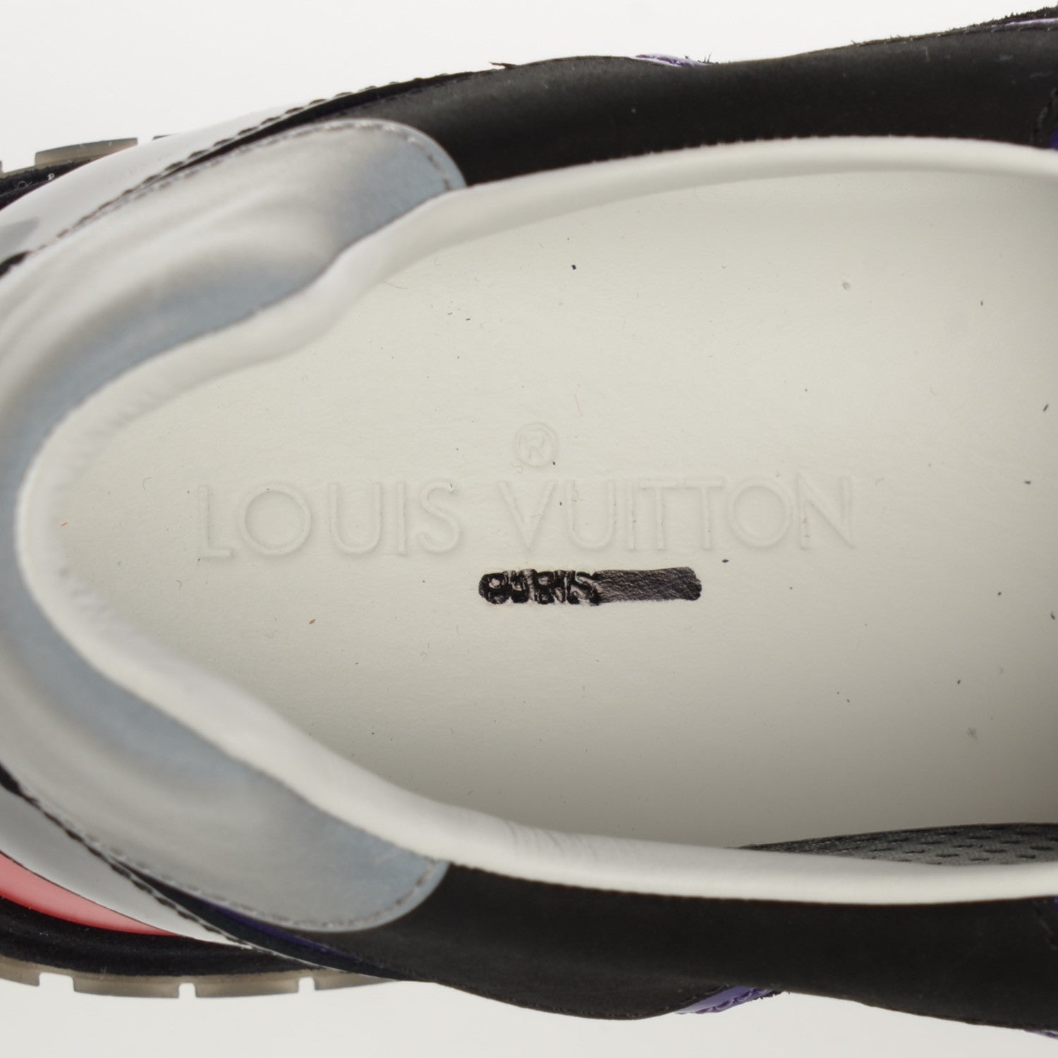 Louis Vuitton Nubuck Calfskin Perforated Run Away Sneakers 39.5 Black 6 of 7