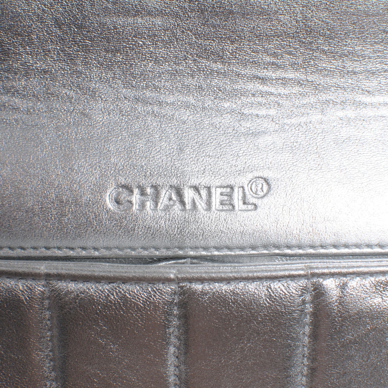 Chanel Lambskin East West Chocolate Bar Flap Silver 6 of 8