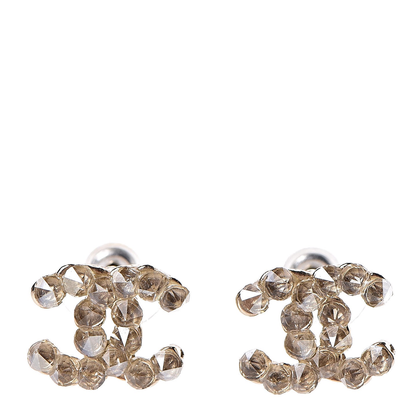 Crystal CC Earrings Gold