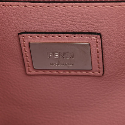 Fendi Vitello Seta Lace Up Medium Peekaboo Iconic Satchel Bubblegum 7 of 17