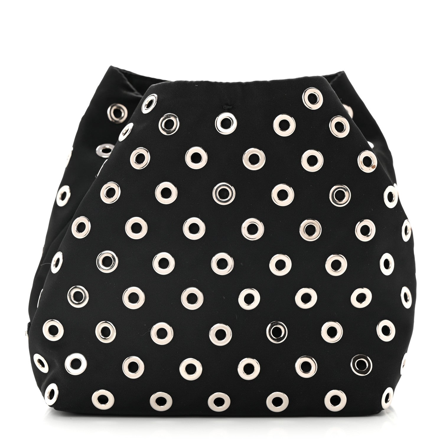 Prada Tessuto Nylon Grommets Clutch Black 1 of 7