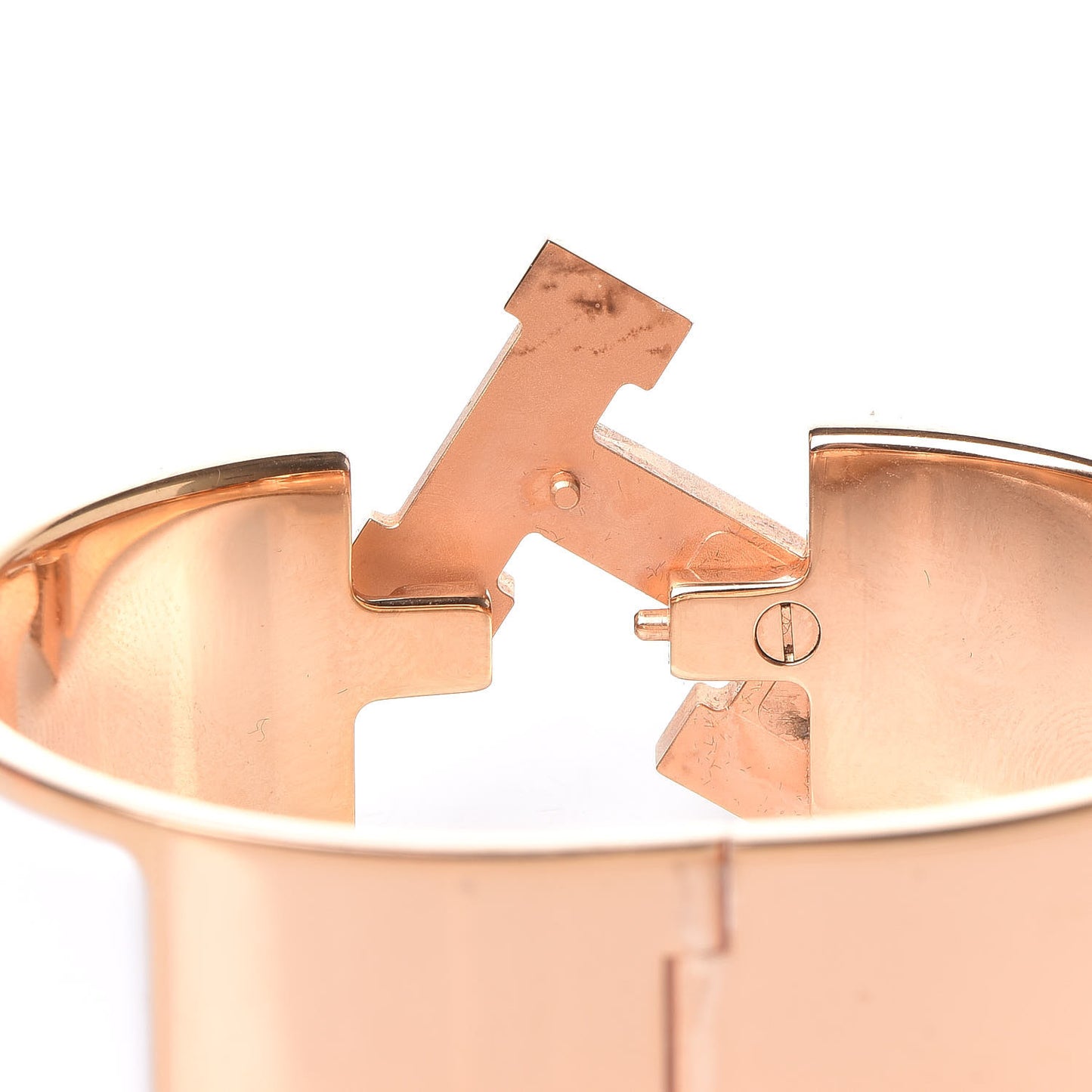 Enamel Wide Clic Clac H Bracelet PM White