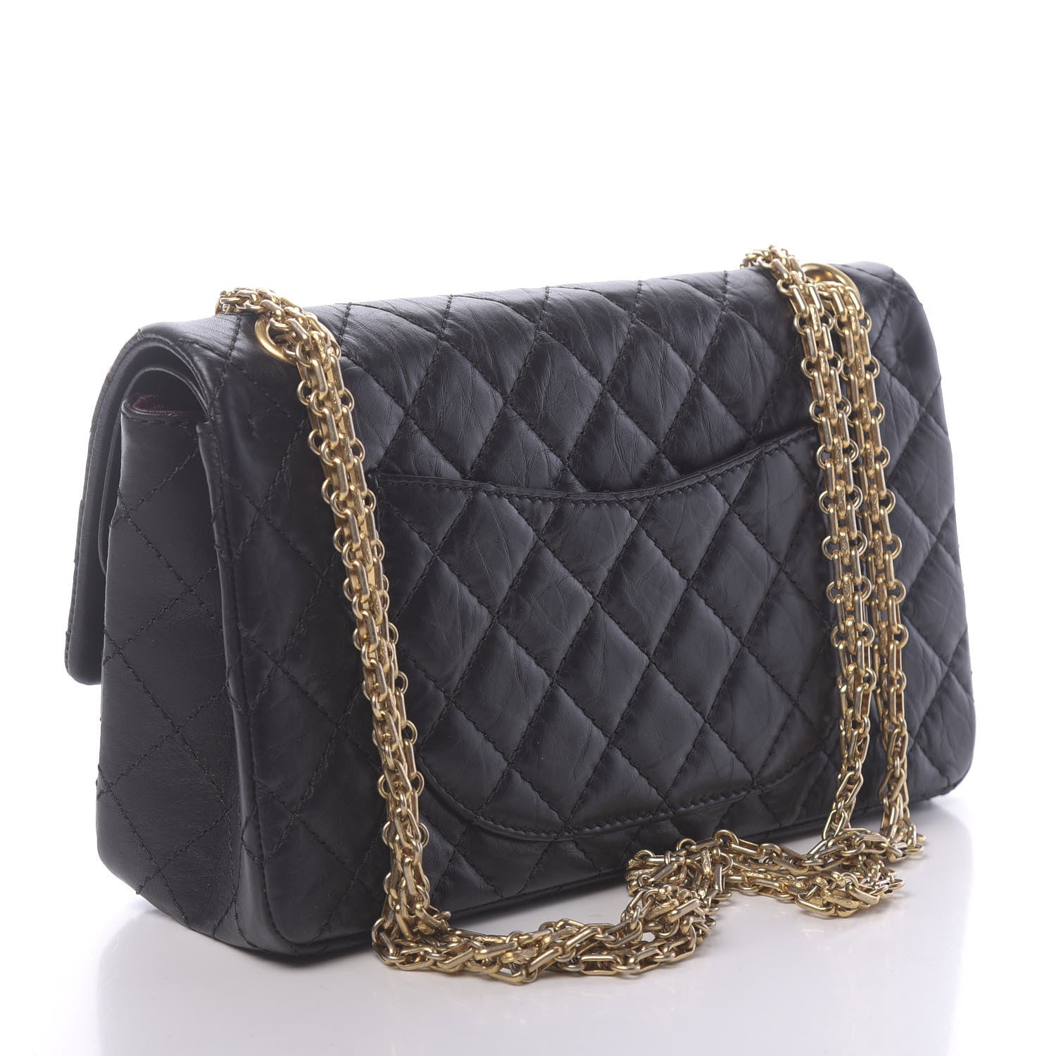 Chanel Aged Calfskin Quilted 2.55 Reissue 225 Flap Black 3 of 10