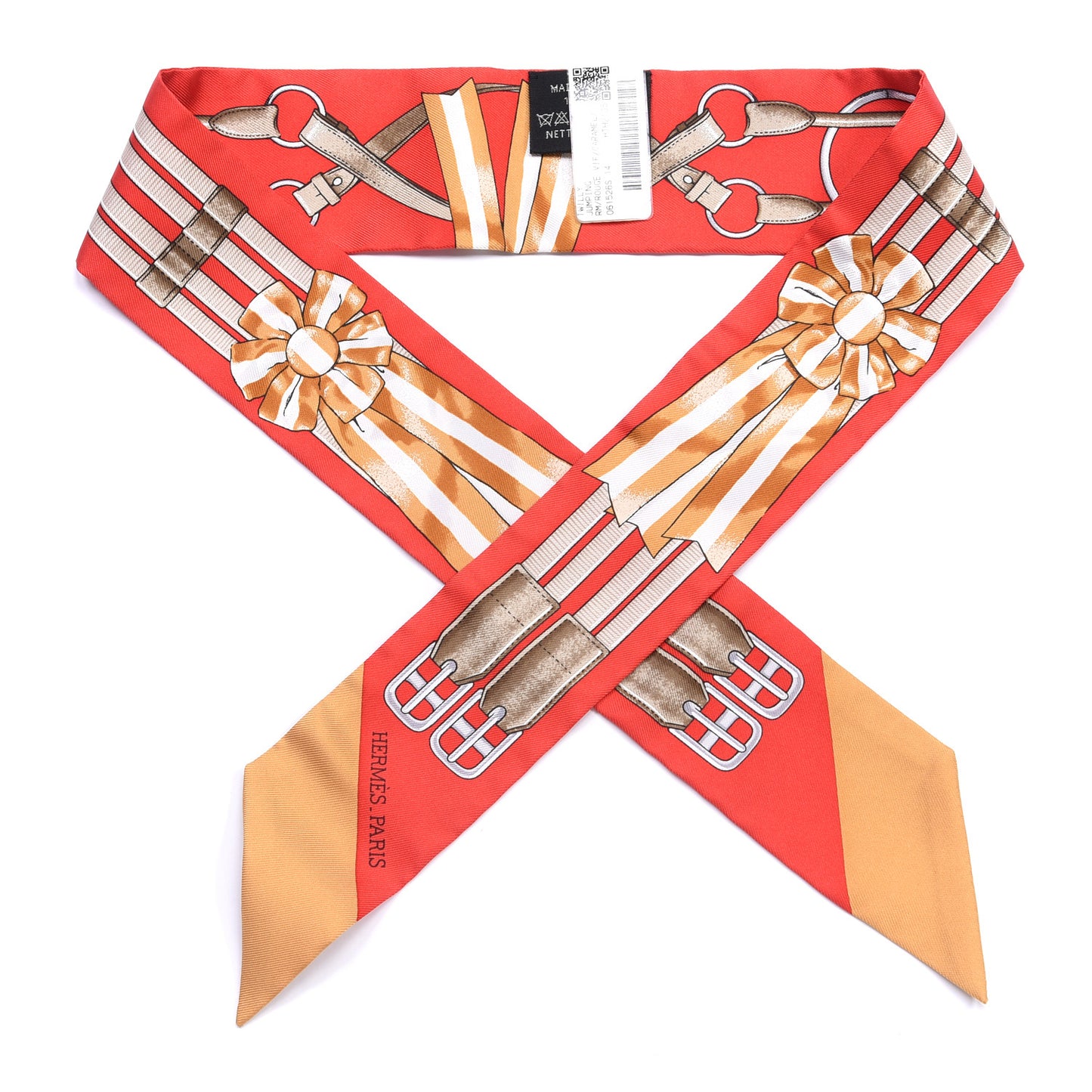 Silk Jumping Twilly Rouge Vif Caramel