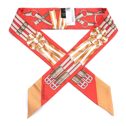 Hermes Silk Jumping Twilly Rouge Vif Caramel 1 of 4