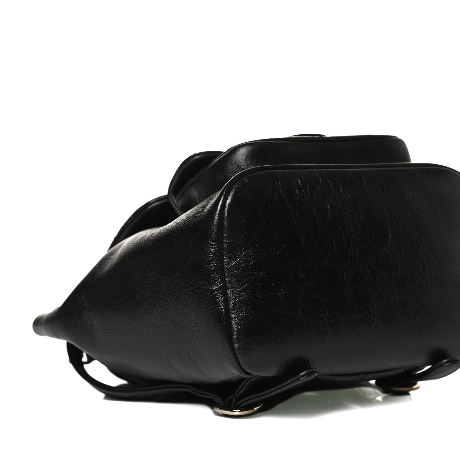 Chanel Glazed Aged Calfskin Quilted Small Duma Drawstring Backpack Black 7 of 13