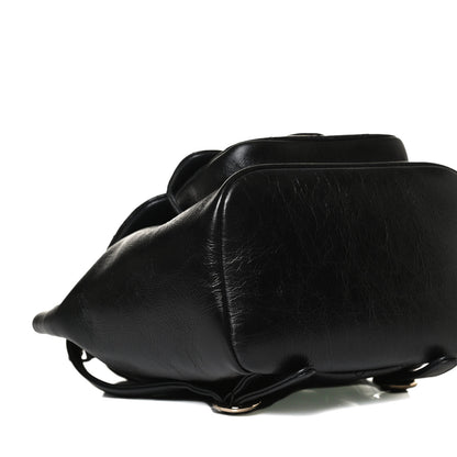 Chanel Glazed Aged Calfskin Quilted Small Duma Drawstring Backpack Black 7 of 13