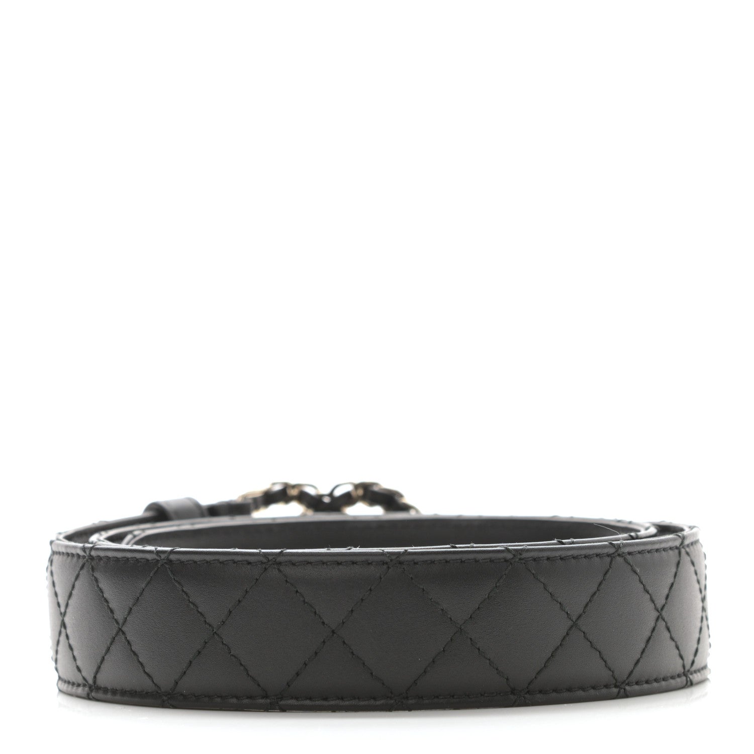 Chanel Lambskin Quilted CC Chain Belt 80 32 Black 2 of 8