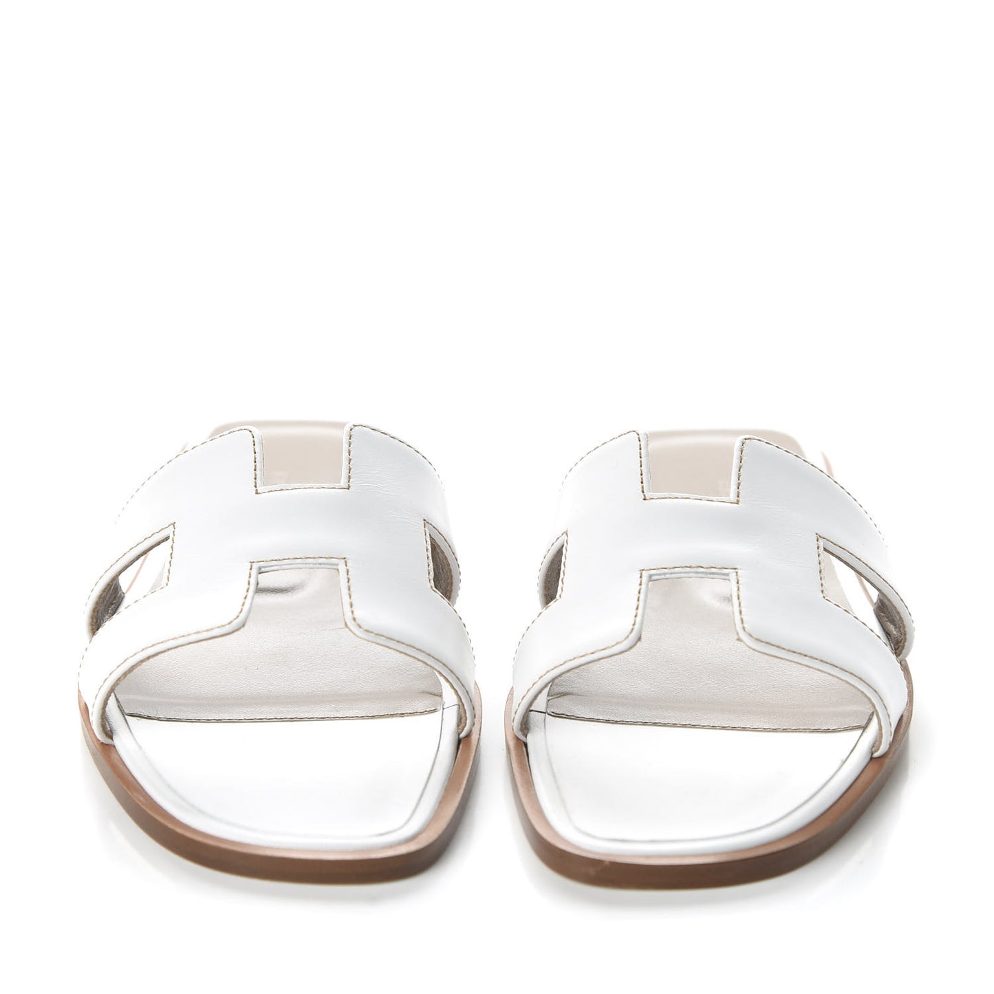 Box Calfskin Oran Sandals 35 White