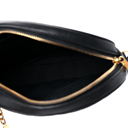 Celine Calfskin Quilted Medium C Charm Bag Black 5 of 8