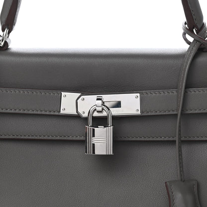 Hermes Swift Kelly Retourne 28 Etain 10 of 12