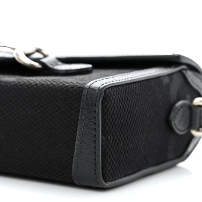 Gucci Monogram Jumbo GG Textured Dollar Calfskin Mini Horsebit 1955 Shoulder Bag Black 10 of 10