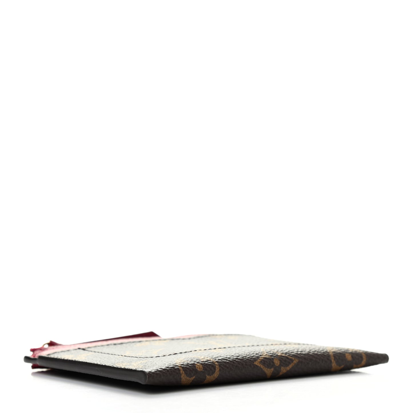 Monogram Zipped Card Holder Fuchsia