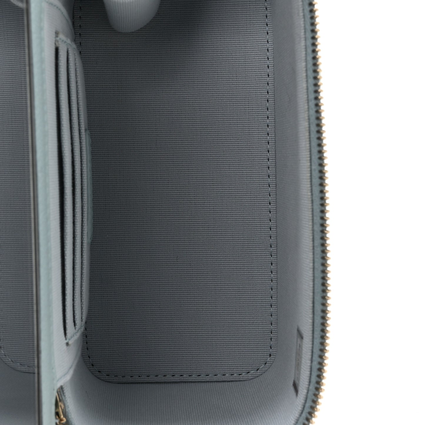 Caviar Quilted Small Tiny CC Vanity Case With Chain Light Blue Light Blue