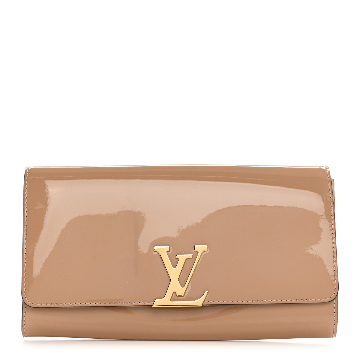 Louis Vuitton Patent Louise EW Clutch NM Nude 1 of 14
