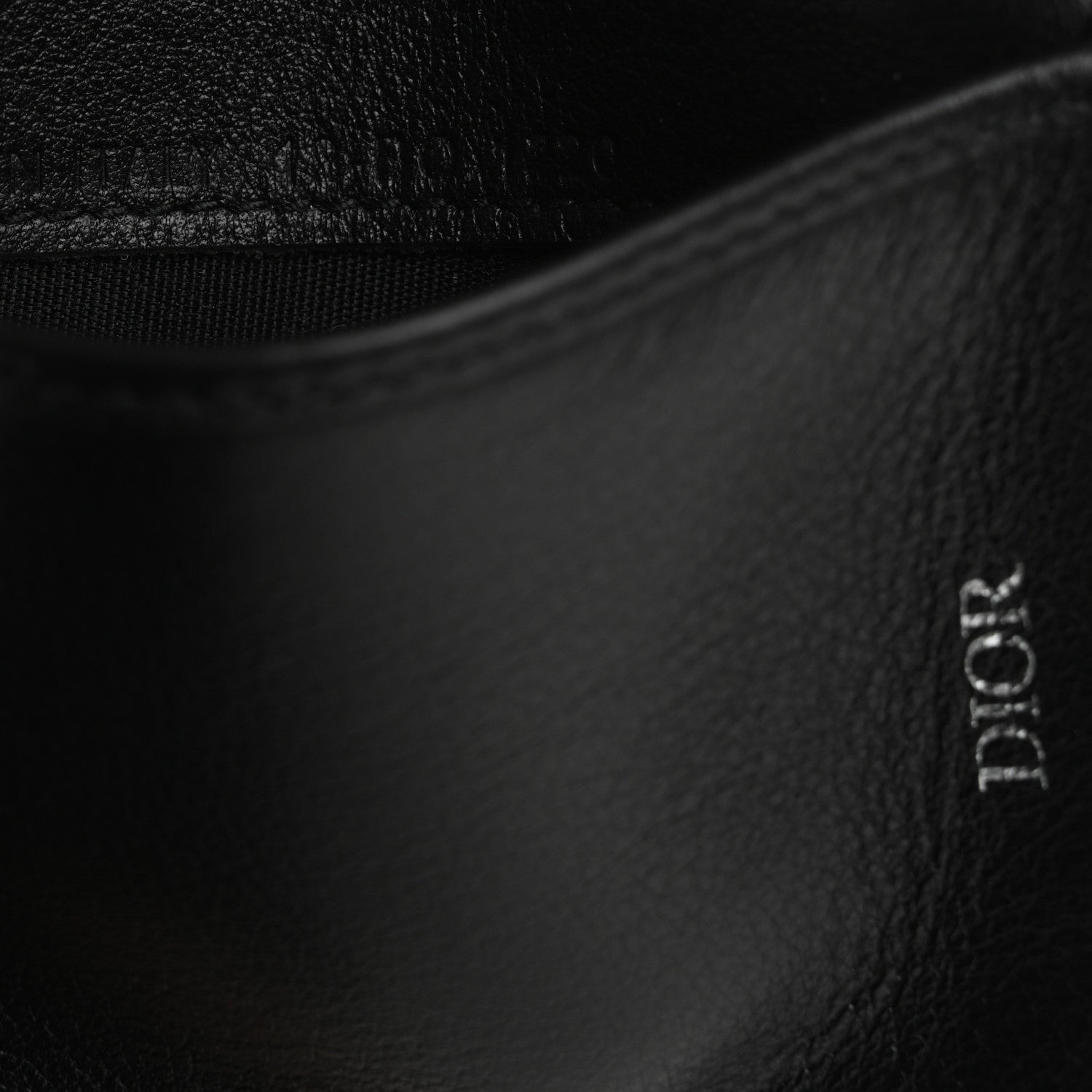 Christian Dior Calfskin Perforated Oblique Bi-Fold Card Holder Black 7 of 8