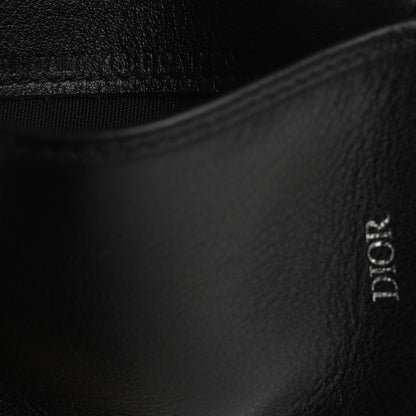 Christian Dior Calfskin Perforated Oblique Bi-Fold Card Holder Black 7 of 8