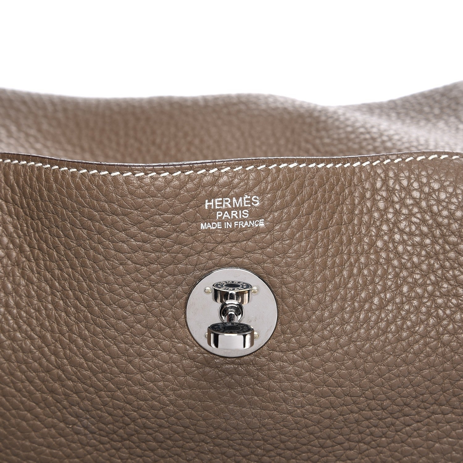 Hermes Taurillon Clemence Lindy 30 Etoupe 6 of 12