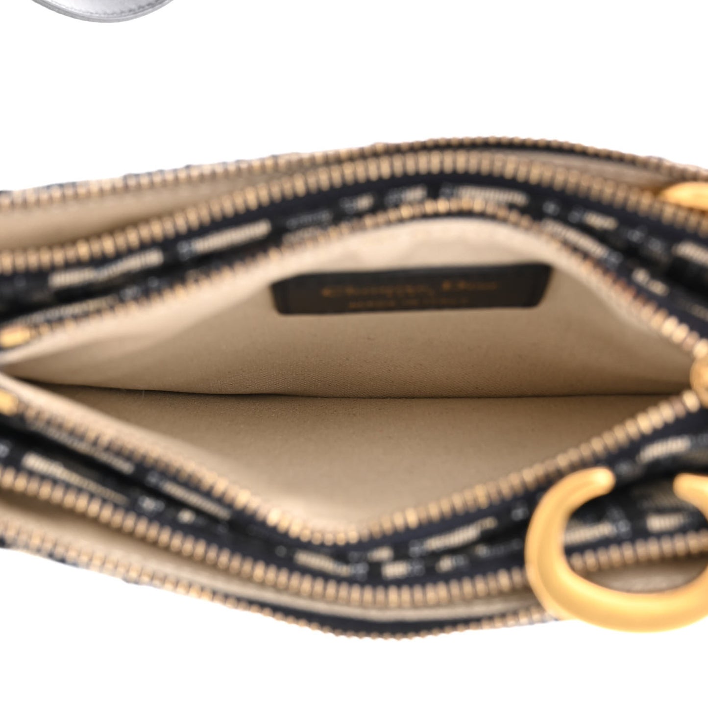 Oblique Saddle Pouch With Strap Navy Blue