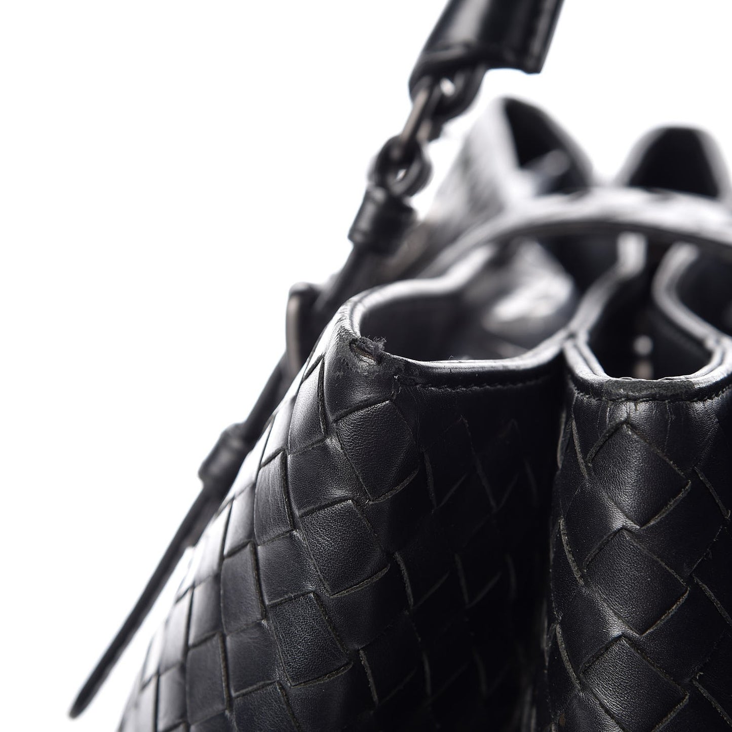 Light Calf Intrecciato Small Roma Black