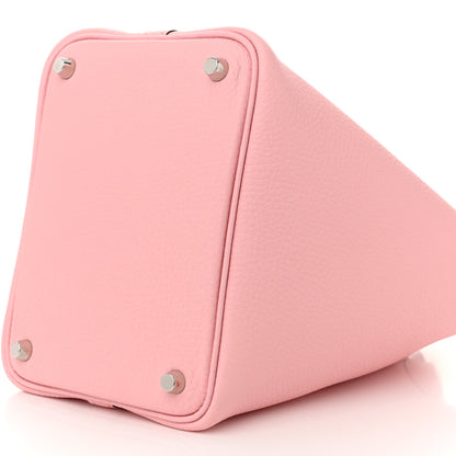 Hermes Taurillon Clemence Picotin Lock 18 PM Rose Sakura 10 of 11