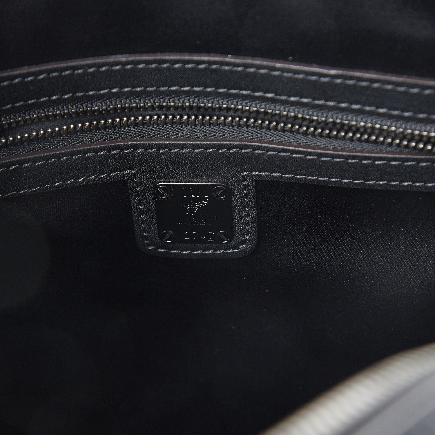 MCM Calfskin Balam Spitze Boston Bag Black 5 of 8