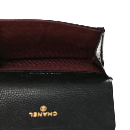 Chanel Caviar Quilted Flap Card Holder Wallet Black 5 of 9