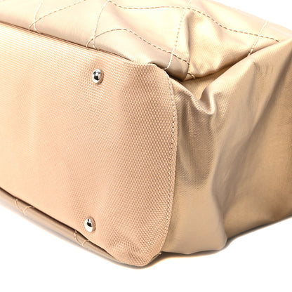 Chanel Metallic Coated Canvas Large Paris Biarritz Tote Gold 10 of 10