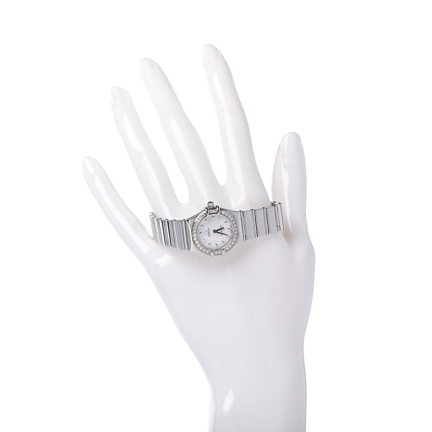 Stainless Steel Diamond Bezel Mother of Pearl 22mm Constellation My Choice Quartz Watch 1465.71.00