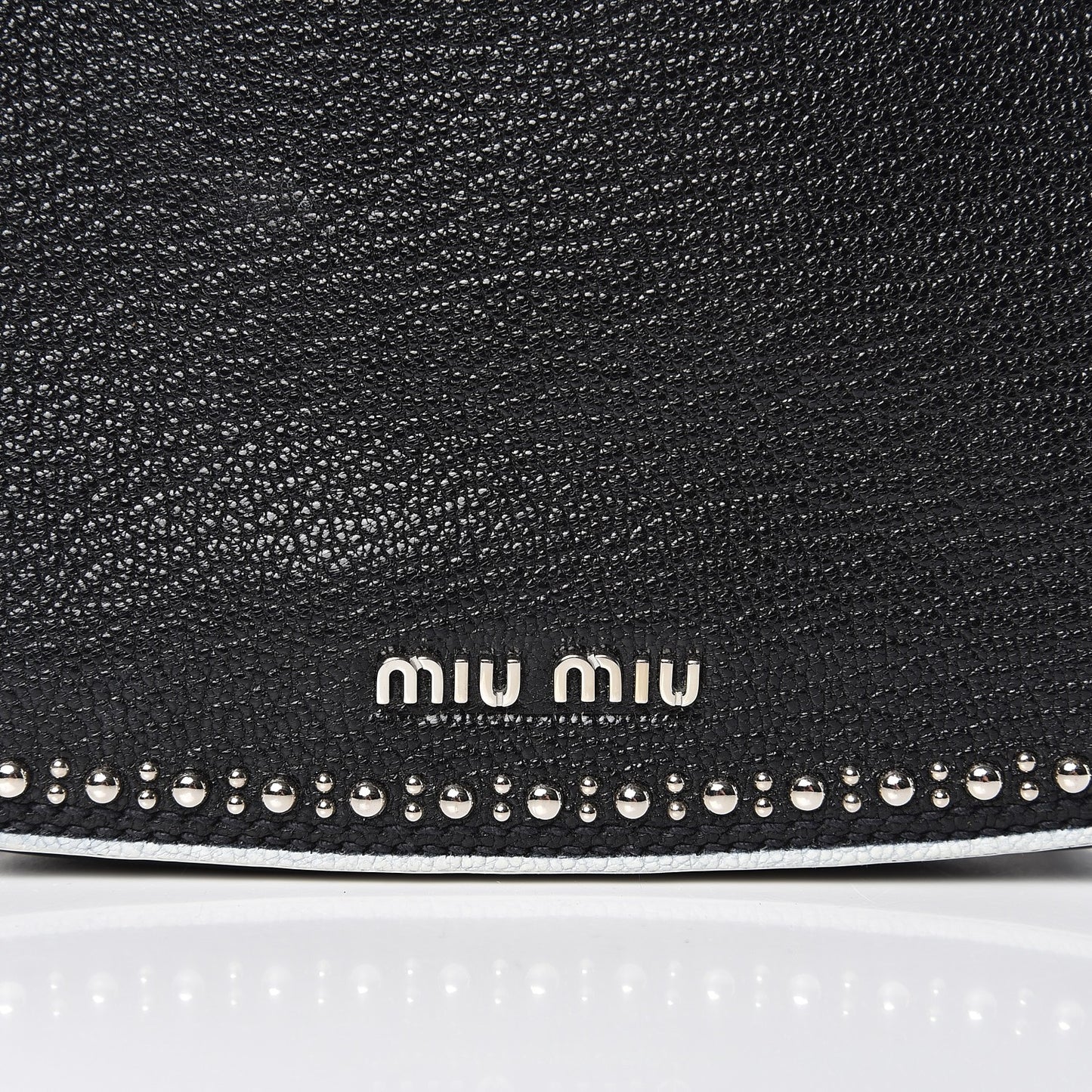Goatskin Madras Soft Calf Crystal Embellished Lady Saddle Nero Black