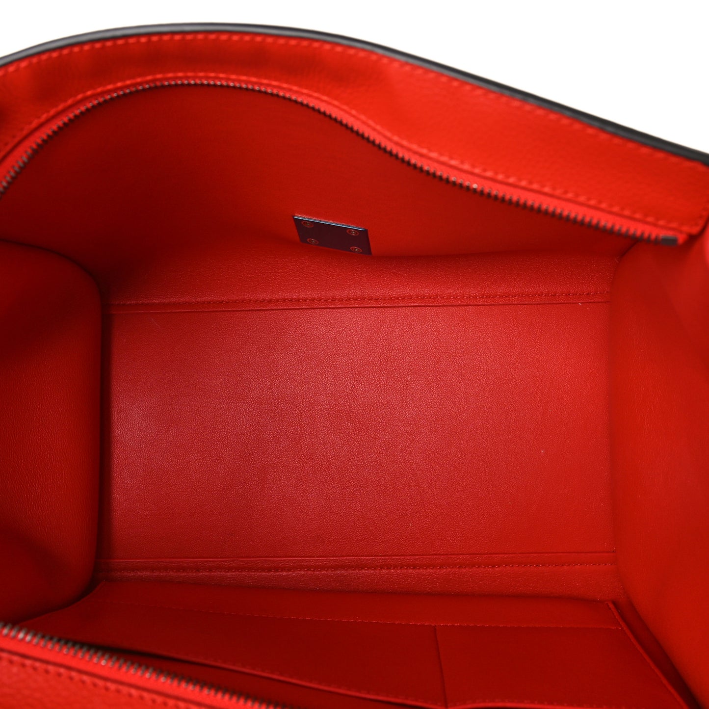 Drummed Calfskin Suede Medium Trapeze Coquelicot