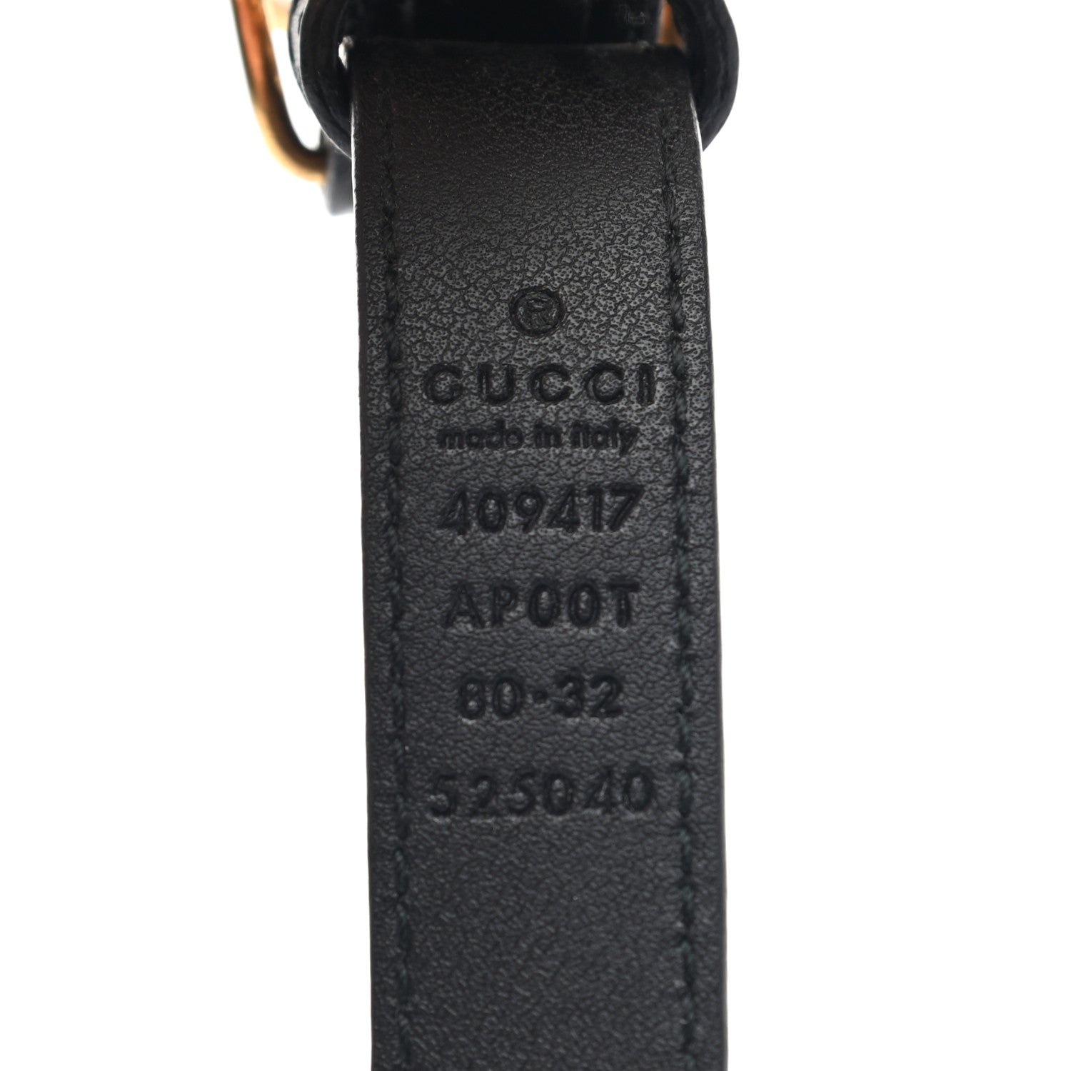Gucci Calfskin Double G 20mm Belt 80 32 Black 5 of 5
