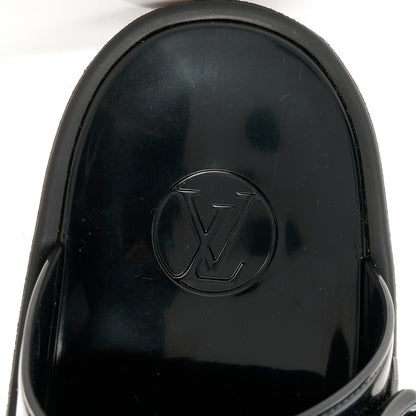 Louis Vuitton Monogram Sunbath Flat Mule Sandals 38 Black 7 of 11