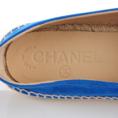 Chanel Suede Lambskin CC Espadrilles 38 Blue 18 of 18