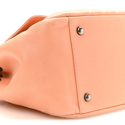 Chanel Lambskin Quilted Accordion Boy Flap Orange 9 of 10