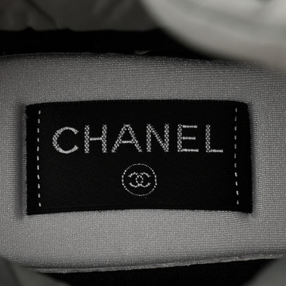 Chanel Fabric Calfskin Suede Womens CC Sneakers 38 Grey 8 of 10