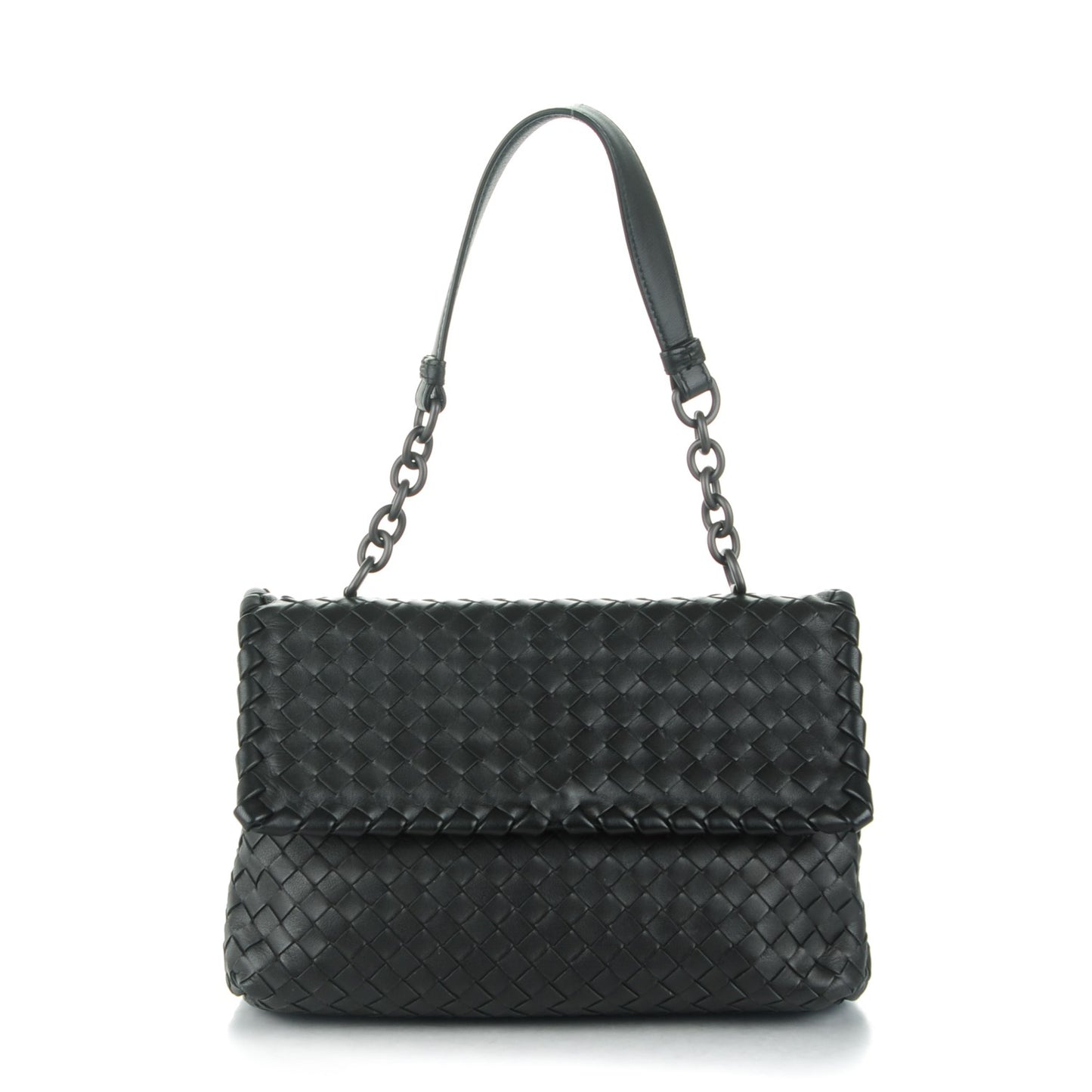 Nappa Intrecciato Olimpia Shoulder Bag Nero Black