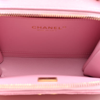 Chanel Caviar Quilted Pick Me Up Mini Vanity Case Pink 6 of 11