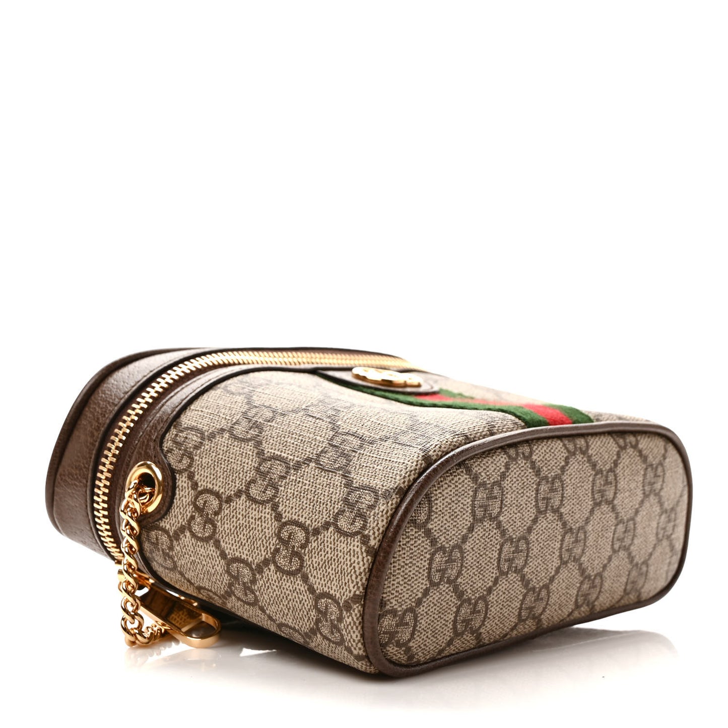 GG Supreme Monogram Web Ophidia Belt Bag 110 44 Dark Brown