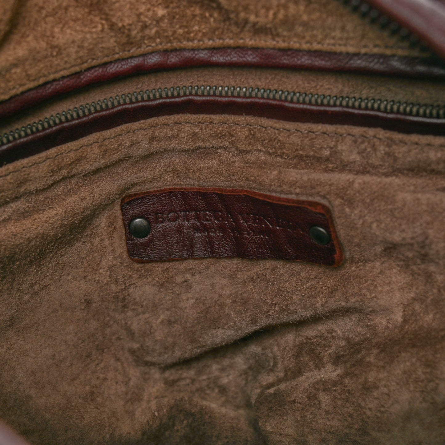 Nappa Intrecciato Medium Belly Veneta Hobo Aubergine