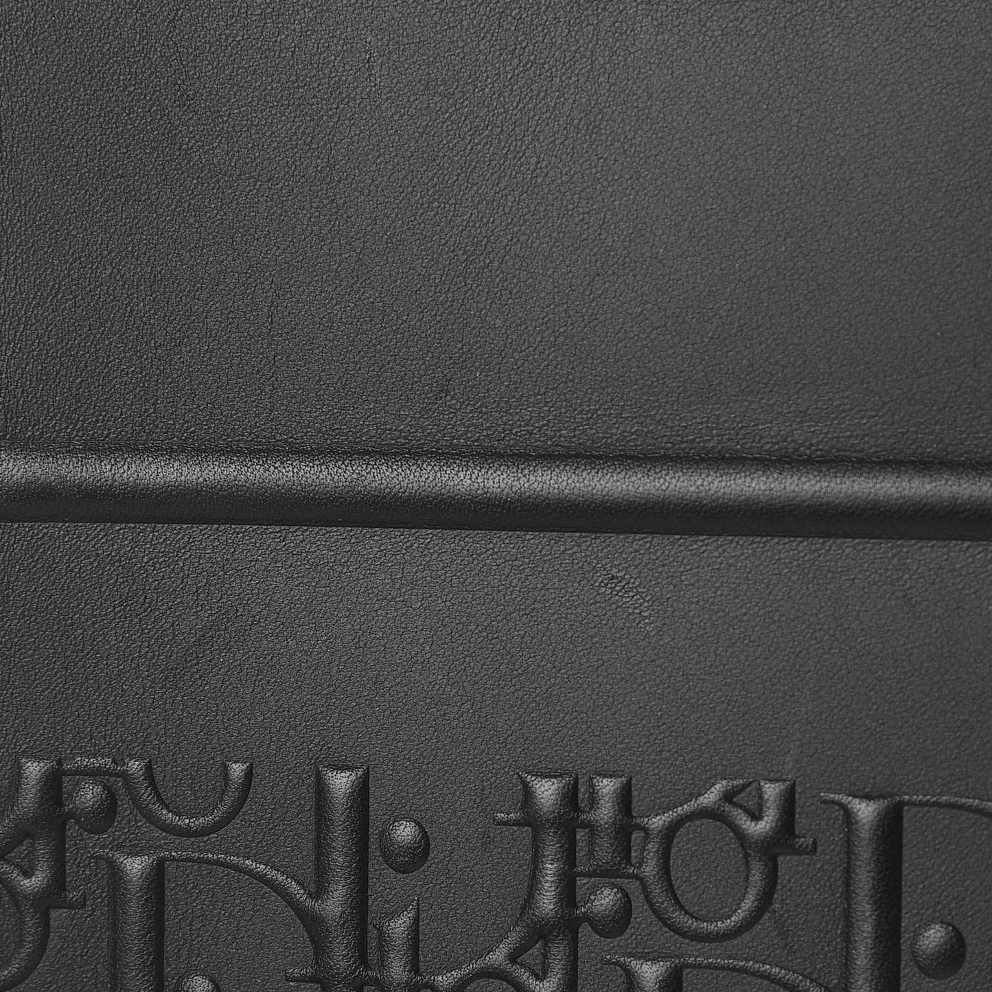 Oblique Calfskin Embossed Book Tote Black