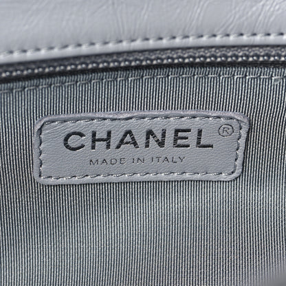 Chanel Crumpled Calfskin Large Chain All Over Flap Grey 5 of 7