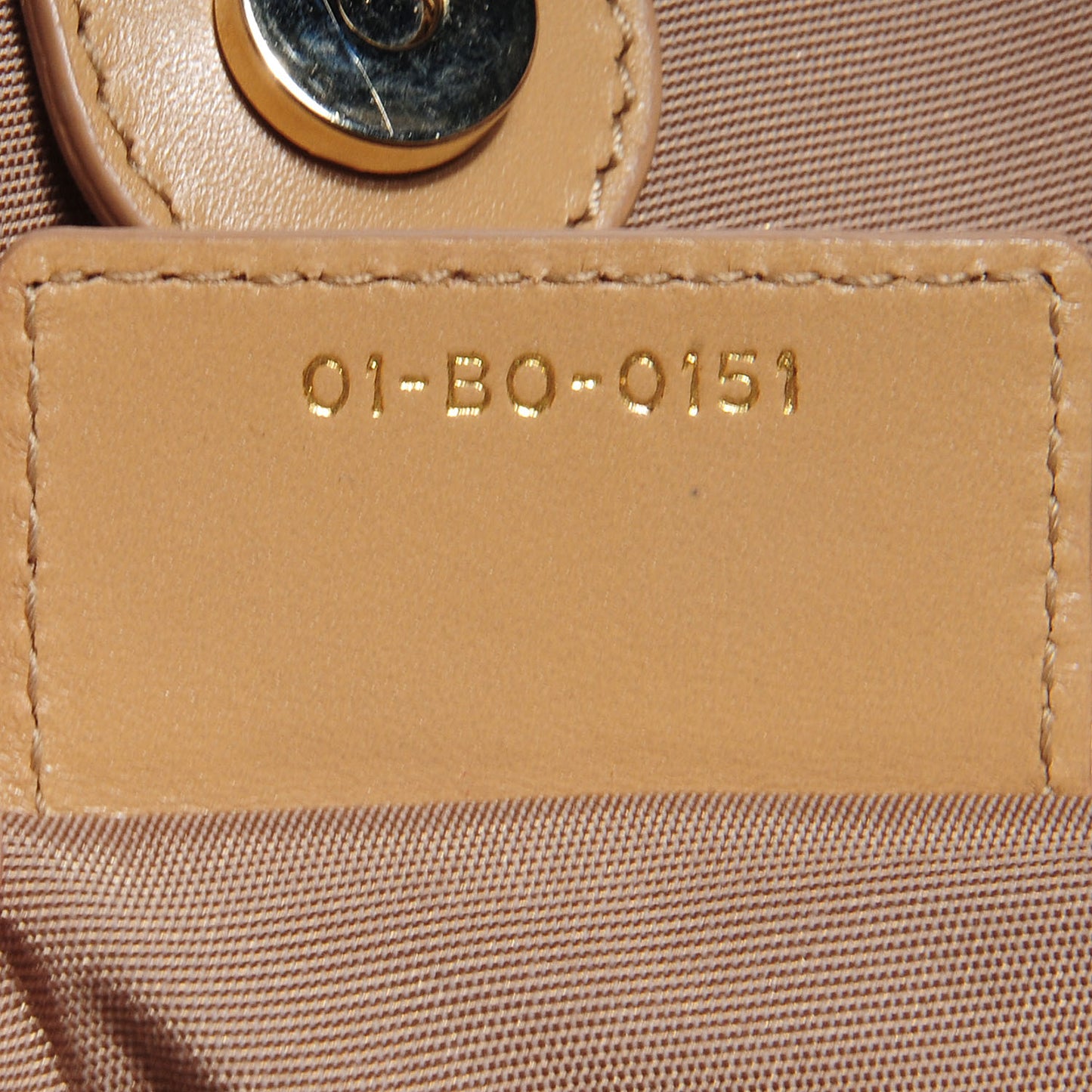 Coated Canvas Cannage Small Panarea Tote Beige