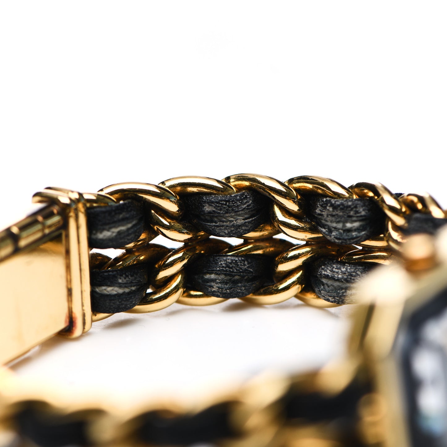 Stainless Steel Lambskin 20mm Chain Premiere Quartz Watch Gold M