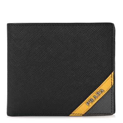 Prada Saffiano Tri-Color Bi-Fold Wallet Baltico Girasole Marmo 1 of 10