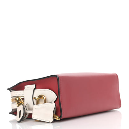 Prada City Calf Saffiano Esplanade Crossbody Bag Fuoco White 4 of 12