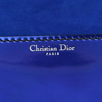 Christian Dior Metallic Patent Crystal Dioraddict Flap Bag Blue 6 of 9